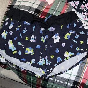 Champion Women's Floral Athletic Shorts - Black and Blue